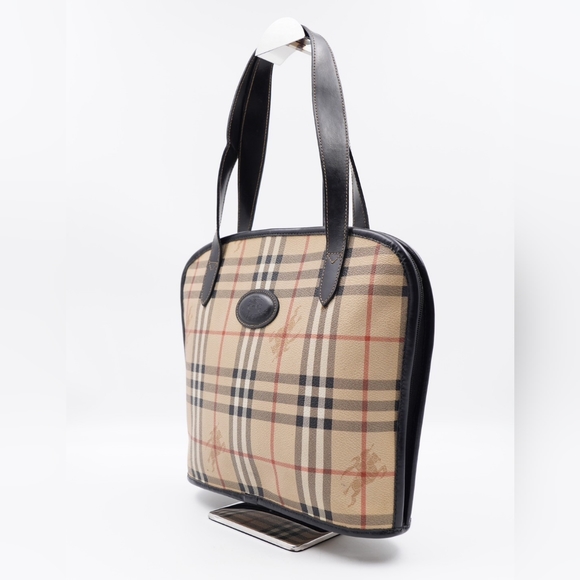 Authentic Burberry Haymarket Check Vintage Dome Bag - Picture 4 of 13